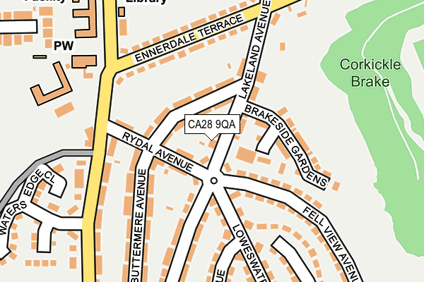 CA28 9QA map - OS OpenMap – Local (Ordnance Survey)