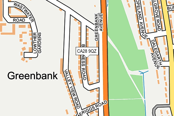 CA28 9QZ map - OS OpenMap – Local (Ordnance Survey)
