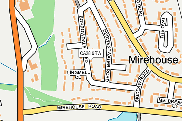 CA28 9RW map - OS OpenMap – Local (Ordnance Survey)