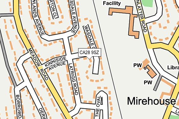 CA28 9SZ map - OS OpenMap – Local (Ordnance Survey)