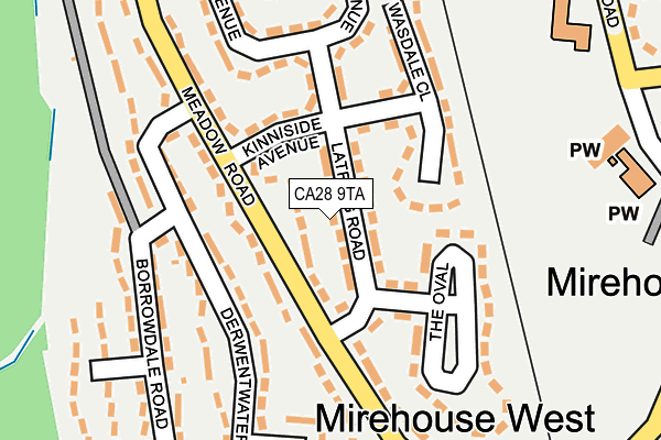 CA28 9TA map - OS OpenMap – Local (Ordnance Survey)