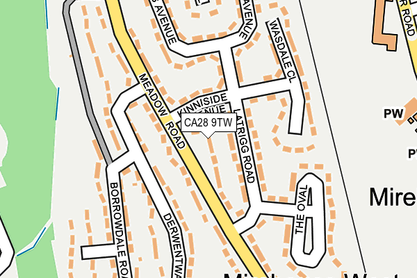 CA28 9TW map - OS OpenMap – Local (Ordnance Survey)