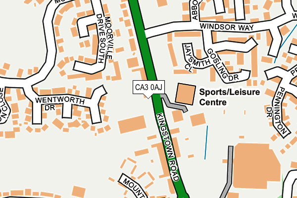 CA3 0AJ map - OS OpenMap – Local (Ordnance Survey)