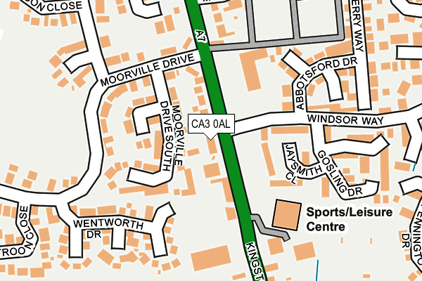 CA3 0AL map - OS OpenMap – Local (Ordnance Survey)