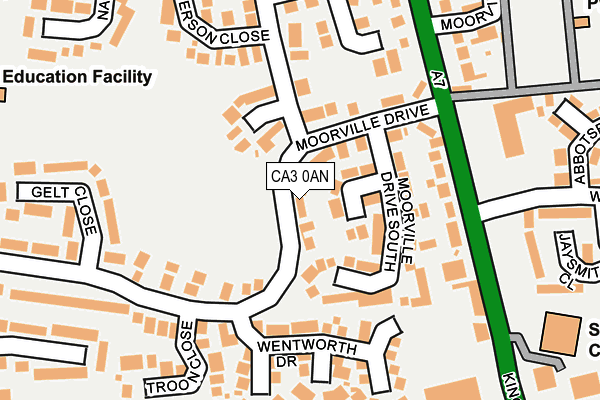 CA3 0AN map - OS OpenMap – Local (Ordnance Survey)