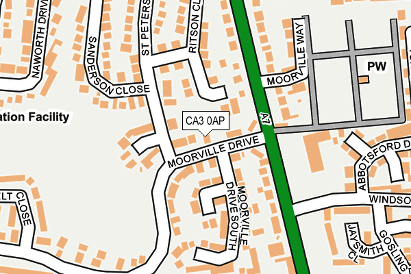 CA3 0AP map - OS OpenMap – Local (Ordnance Survey)