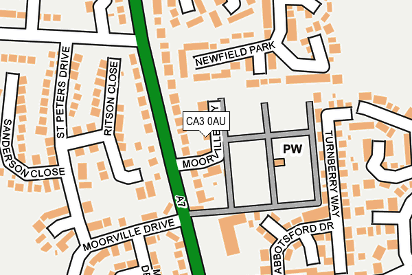 CA3 0AU map - OS OpenMap – Local (Ordnance Survey)