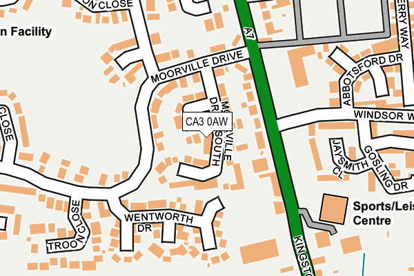 CA3 0AW map - OS OpenMap – Local (Ordnance Survey)