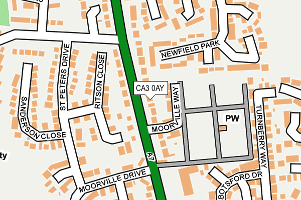 CA3 0AY map - OS OpenMap – Local (Ordnance Survey)