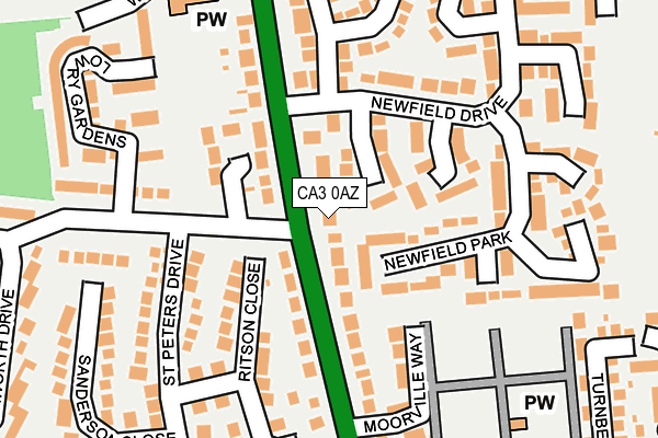 CA3 0AZ map - OS OpenMap – Local (Ordnance Survey)