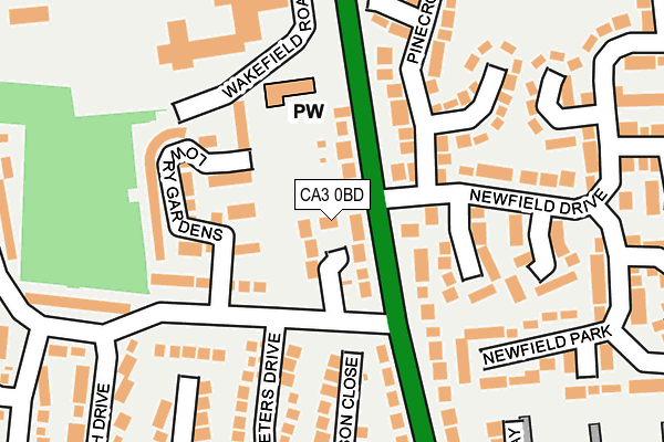 CA3 0BD map - OS OpenMap – Local (Ordnance Survey)