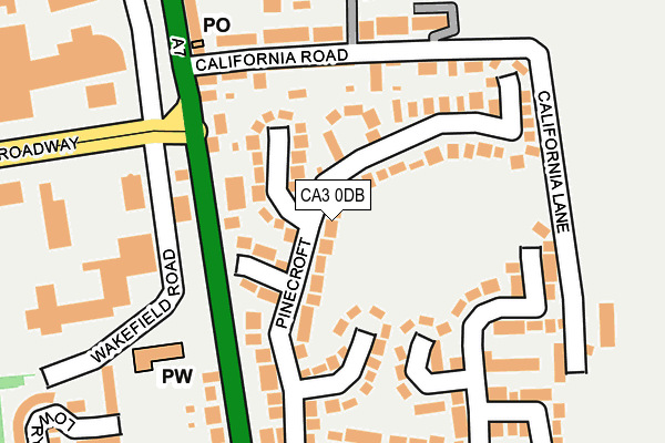 CA3 0DB map - OS OpenMap – Local (Ordnance Survey)