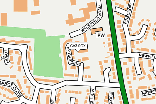 CA3 0GX map - OS OpenMap – Local (Ordnance Survey)