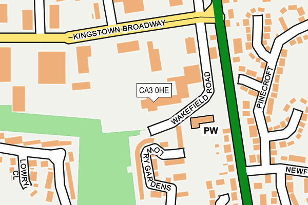 CA3 0HE map - OS OpenMap – Local (Ordnance Survey)