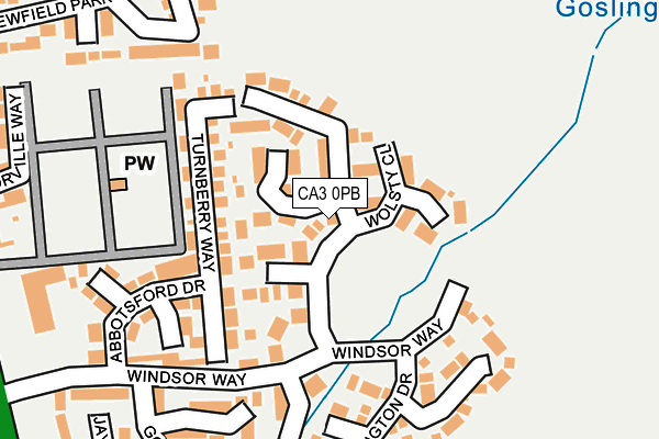 CA3 0PB map - OS OpenMap – Local (Ordnance Survey)