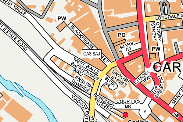 CA3 8AJ map - OS OpenMap – Local (Ordnance Survey)