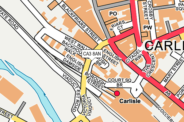 CA3 8AN map - OS OpenMap – Local (Ordnance Survey)