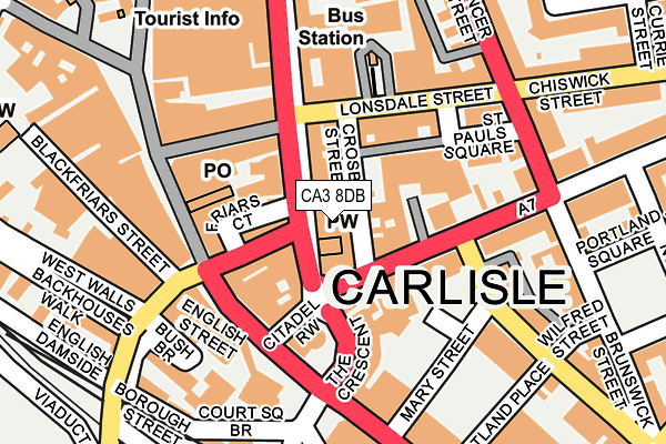 CA3 8DB map - OS OpenMap – Local (Ordnance Survey)