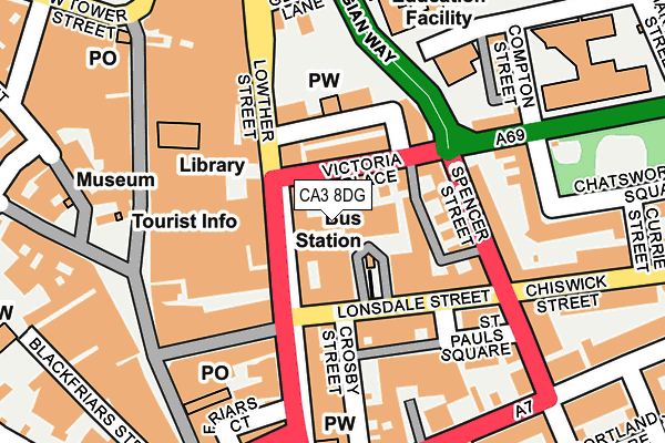 CA3 8DG map - OS OpenMap – Local (Ordnance Survey)