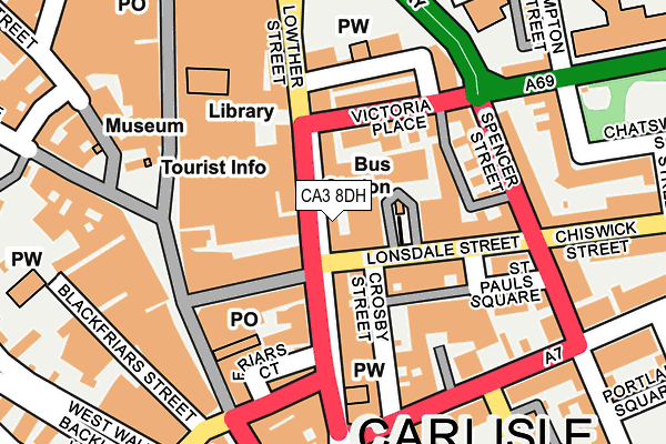 CA3 8DH map - OS OpenMap – Local (Ordnance Survey)