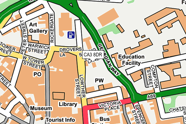 CA3 8DR map - OS OpenMap – Local (Ordnance Survey)