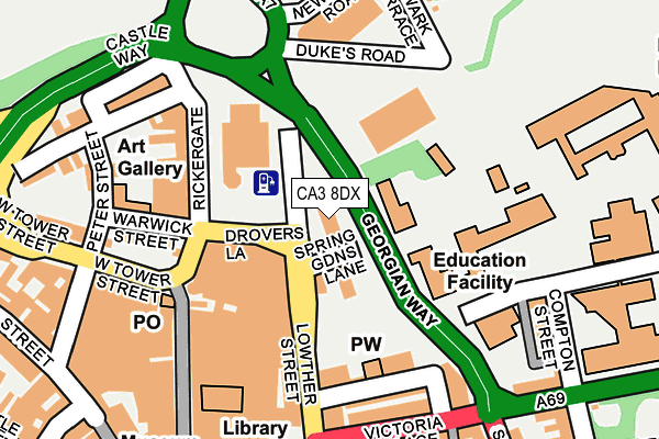 CA3 8DX map - OS OpenMap – Local (Ordnance Survey)