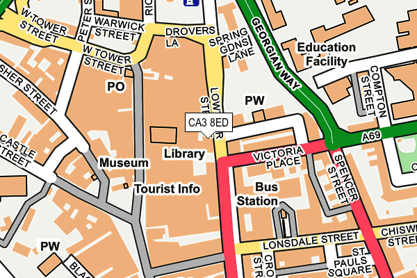 CA3 8ED map - OS OpenMap – Local (Ordnance Survey)