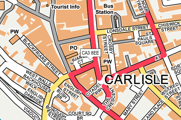 CA3 8EE map - OS OpenMap – Local (Ordnance Survey)