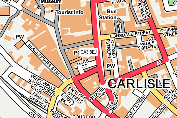 CA3 8EJ map - OS OpenMap – Local (Ordnance Survey)