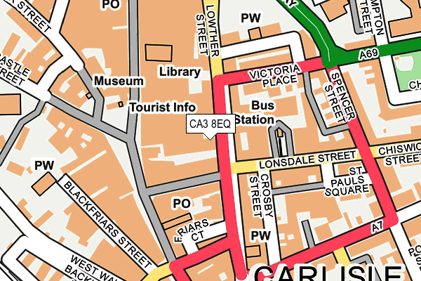 CA3 8EQ map - OS OpenMap – Local (Ordnance Survey)