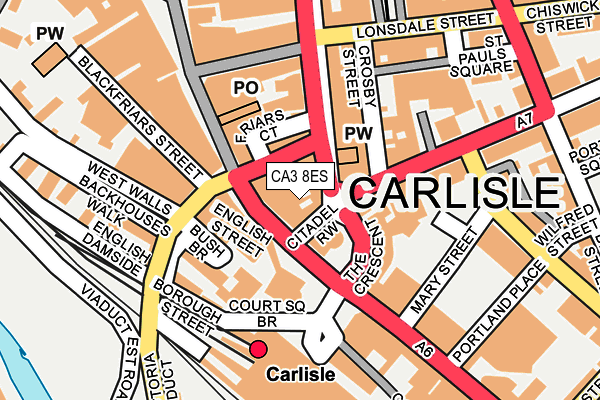 CA3 8ES map - OS OpenMap – Local (Ordnance Survey)