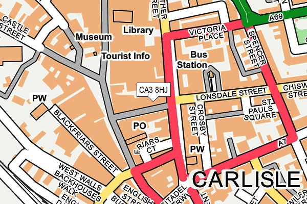 CA3 8HJ map - OS OpenMap – Local (Ordnance Survey)