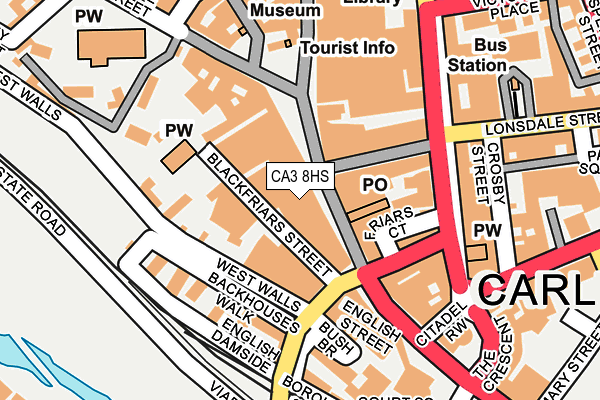 CA3 8HS map - OS OpenMap – Local (Ordnance Survey)