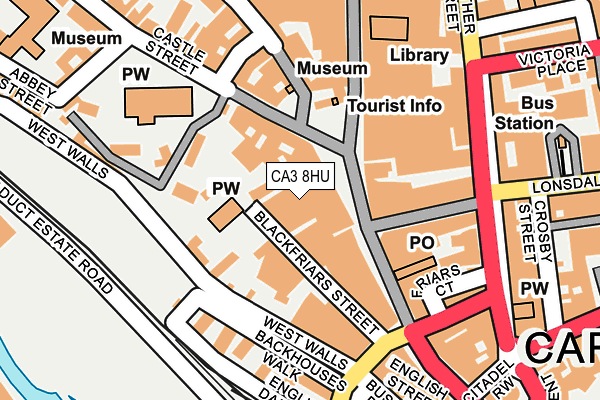 CA3 8HU map - OS OpenMap – Local (Ordnance Survey)