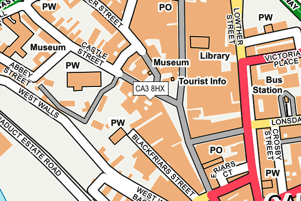 CA3 8HX map - OS OpenMap – Local (Ordnance Survey)