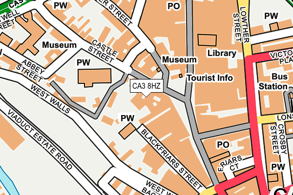 CA3 8HZ map - OS OpenMap – Local (Ordnance Survey)