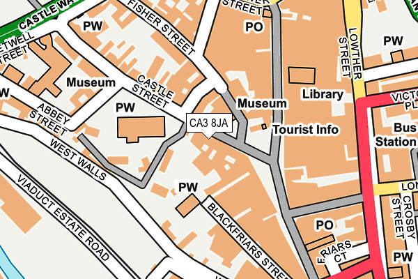 CA3 8JA map - OS OpenMap – Local (Ordnance Survey)