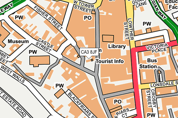 CA3 8JF map - OS OpenMap – Local (Ordnance Survey)