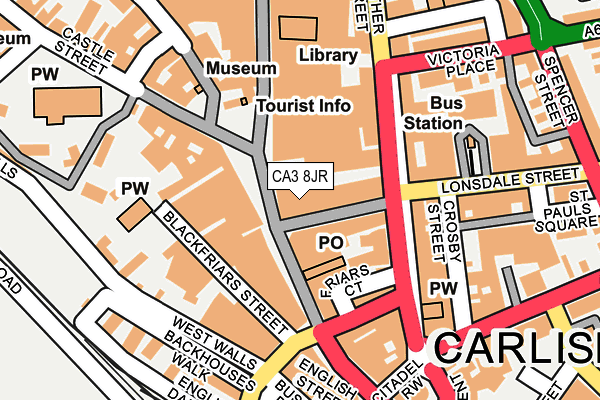 CA3 8JR map - OS OpenMap – Local (Ordnance Survey)