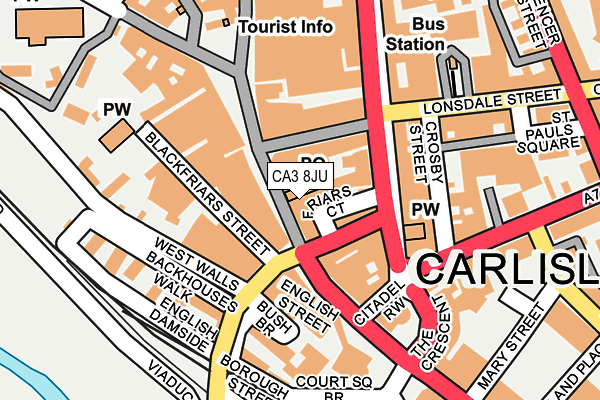 CA3 8JU map - OS OpenMap – Local (Ordnance Survey)