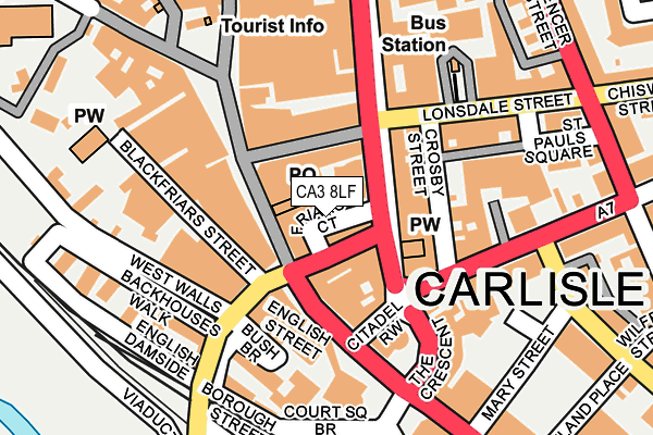 CA3 8LF map - OS OpenMap – Local (Ordnance Survey)