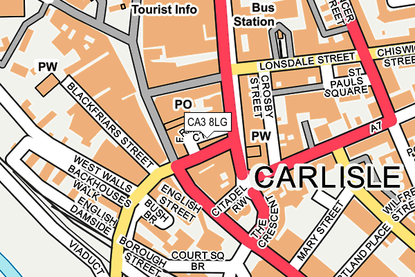 CA3 8LG map - OS OpenMap – Local (Ordnance Survey)