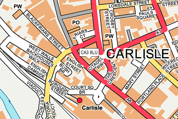 CA3 8LU map - OS OpenMap – Local (Ordnance Survey)