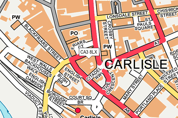 CA3 8LX map - OS OpenMap – Local (Ordnance Survey)