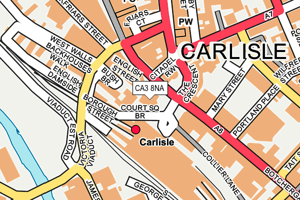 CA3 8NA map - OS OpenMap – Local (Ordnance Survey)