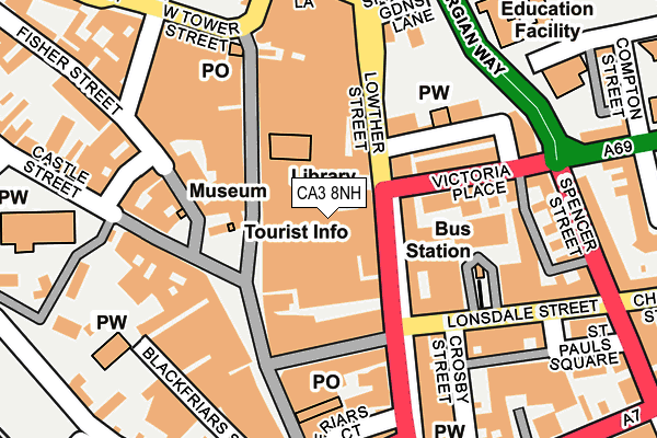 CA3 8NH map - OS OpenMap – Local (Ordnance Survey)