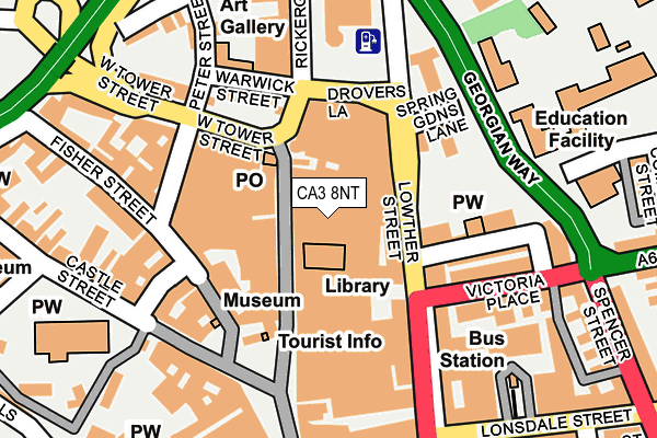 CA3 8NT map - OS OpenMap – Local (Ordnance Survey)