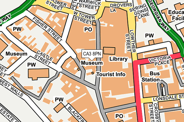 CA3 8PN map - OS OpenMap – Local (Ordnance Survey)