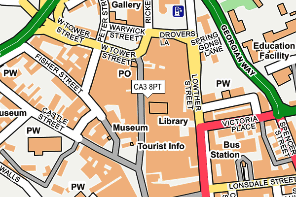 CA3 8PT map - OS OpenMap – Local (Ordnance Survey)