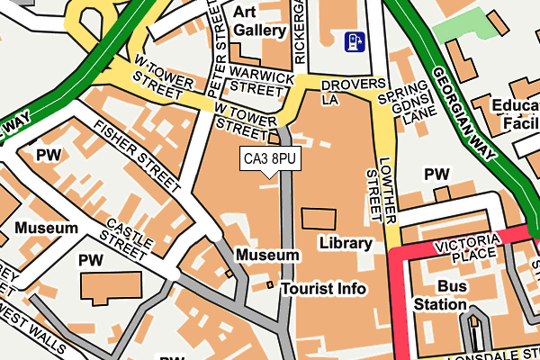 CA3 8PU map - OS OpenMap – Local (Ordnance Survey)